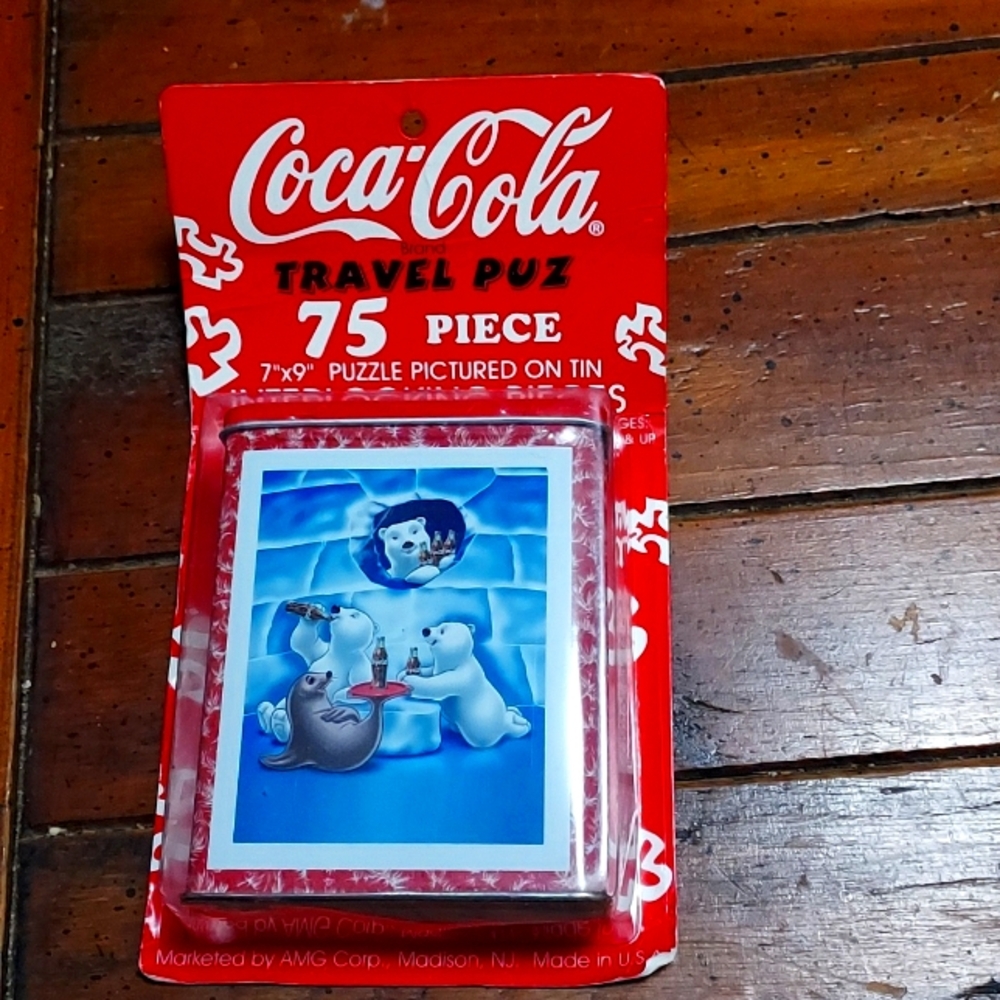 Coca cola travel puzzle vintage
